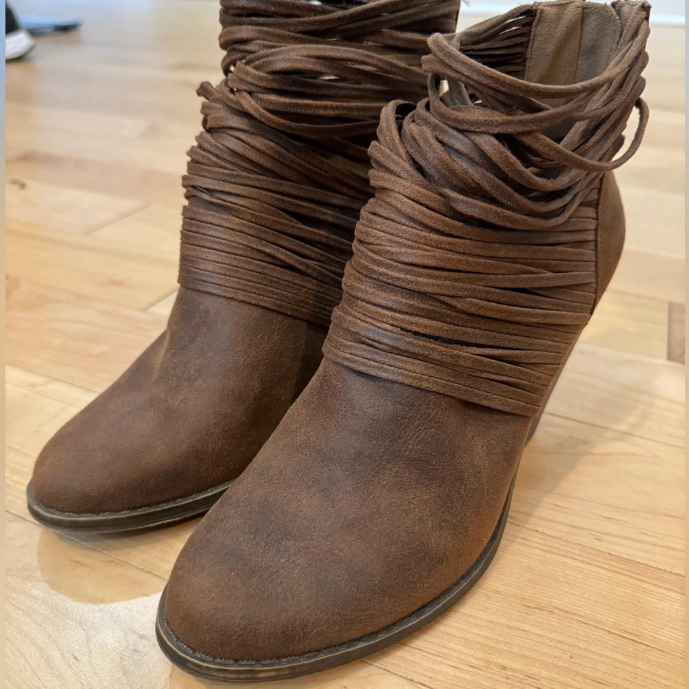 Fergalicious Brown Western Bootie - Picture 8 of 9